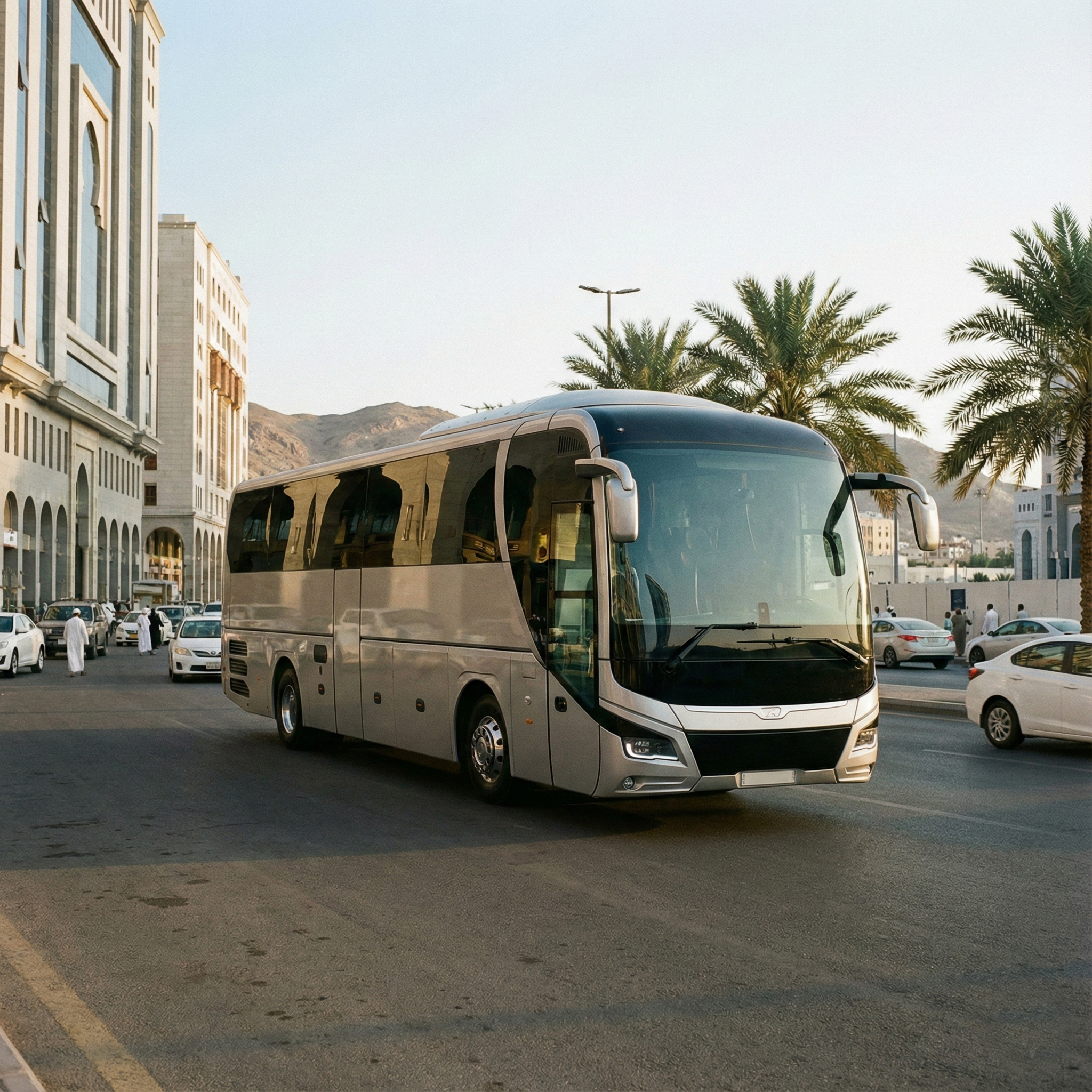 باصات حديثة ومكيفة